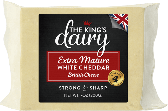 The Kings Dairy Cheese 200g EXTRA MATURE WHITE CHEDDAR
