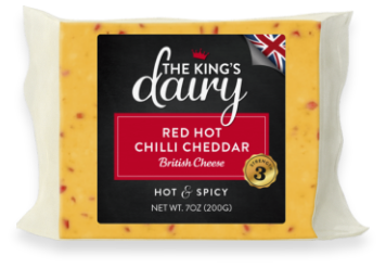 The Kings Dairy Cheese 200g RED HOT CHILLI CHEDDAR